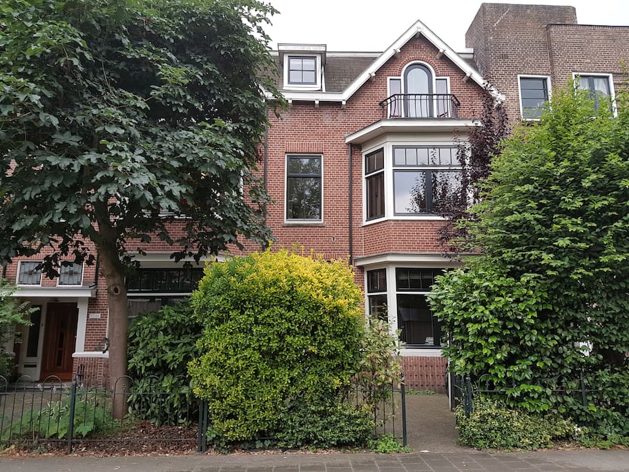 Our house in Amsterdam-Oost with room for bikes in the front garden
