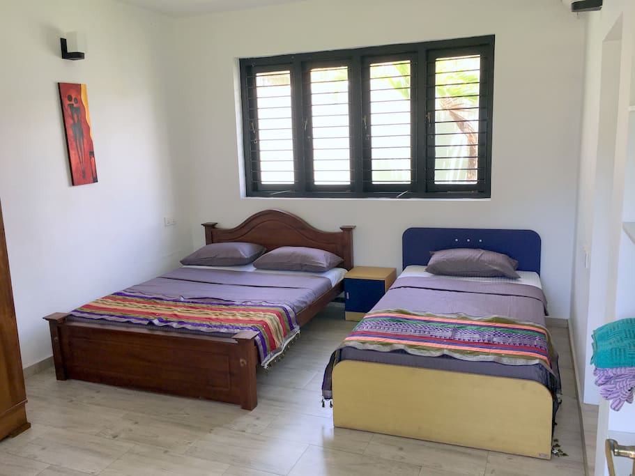 Bedroom 2 Ground Floor Double & Single beds - shared bathroom