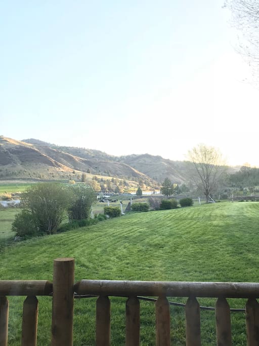 View of the sunrise from the front deck.