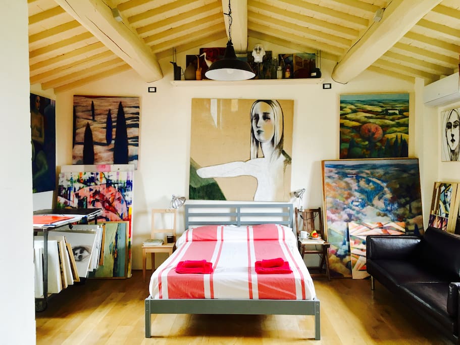 The bedroom on the first floor