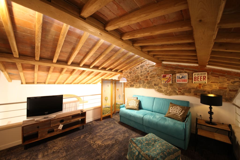 mezzanine with double sofa bed