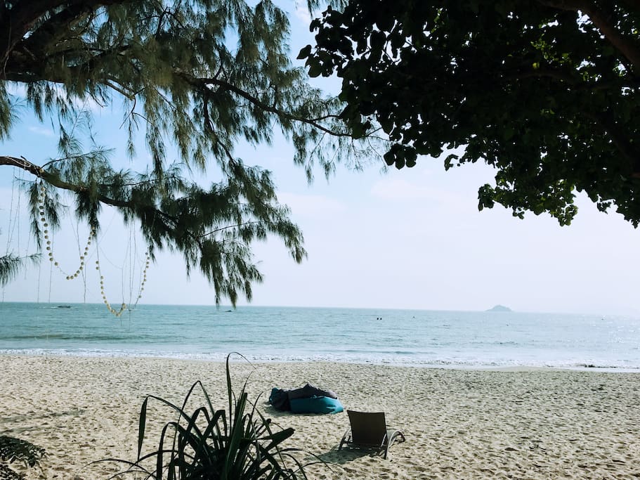 Cheung Sha Beach is right in front of you!!
