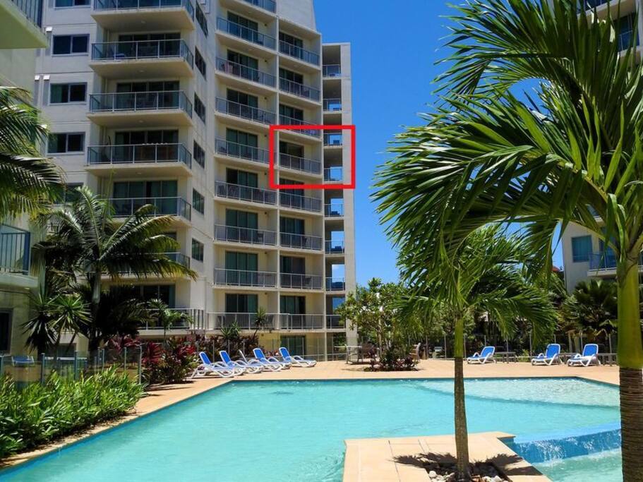 Apartment is in prime position - highlighted in red