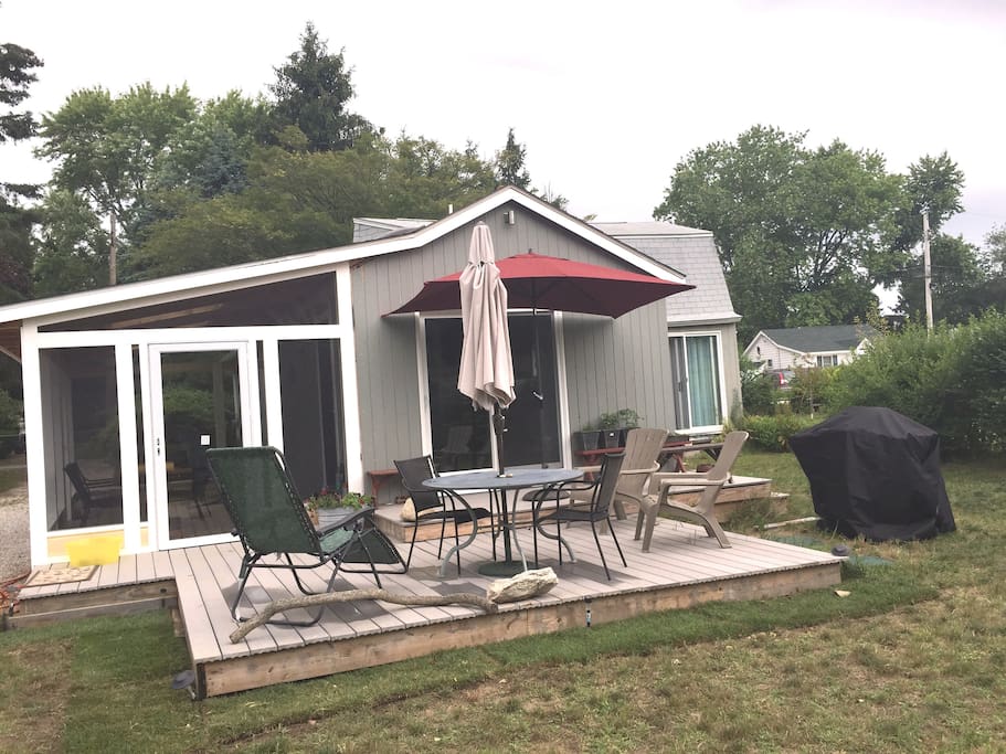 The cottage, from the back