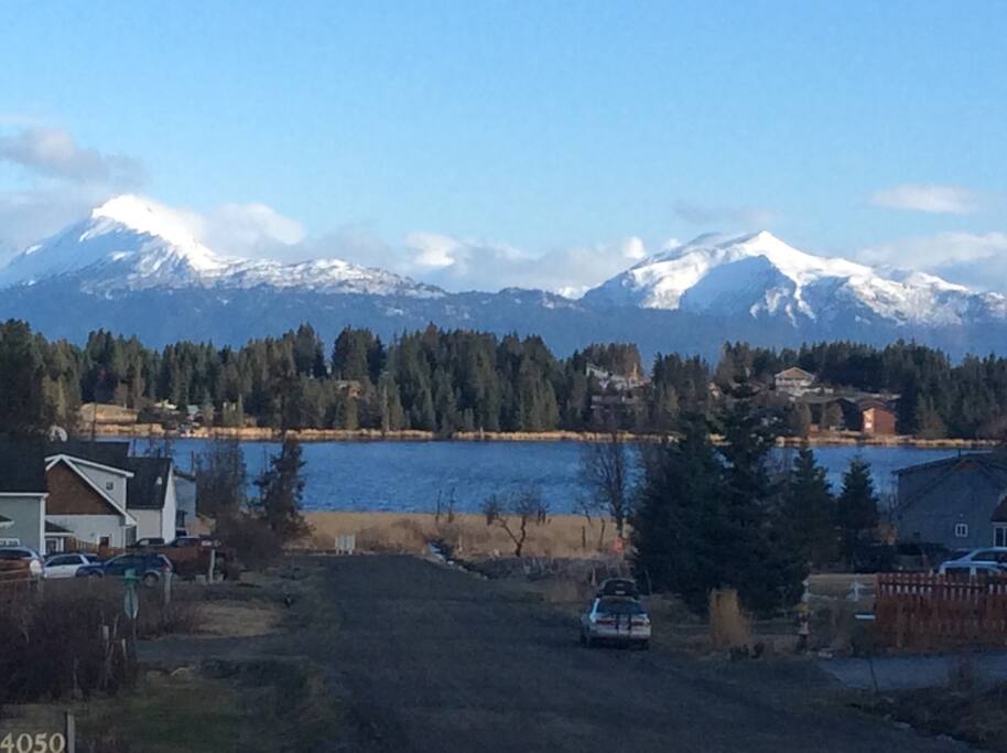 Beluga Lake is just a short stroll from the house