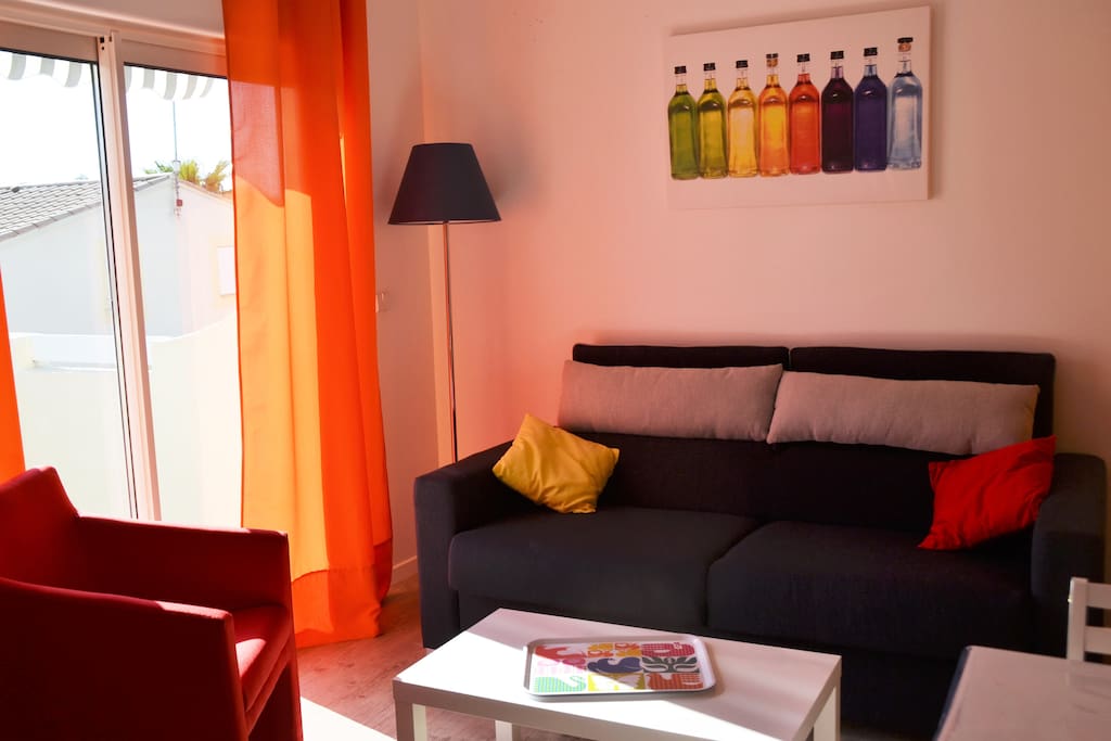 Le salon qui donne sur la terrasse
