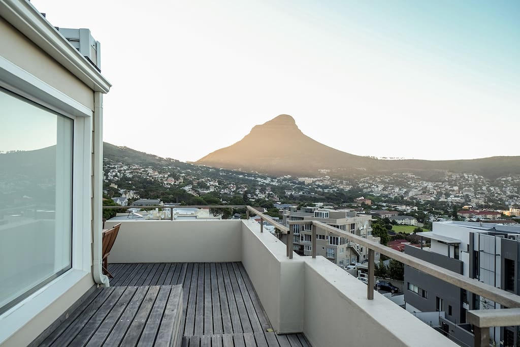 The view of Lion's Head from the balcony