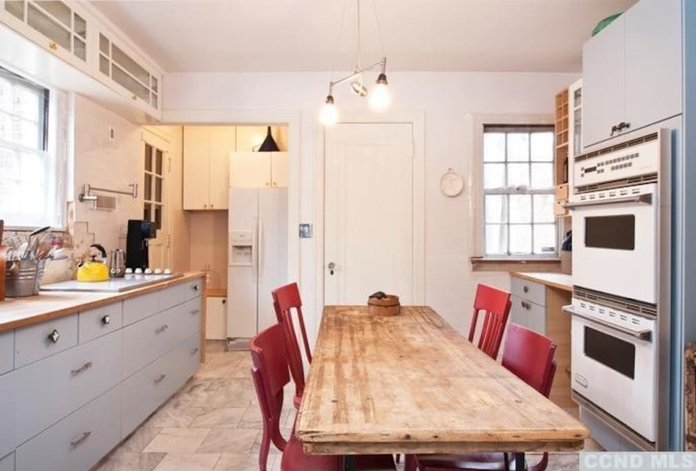 the kitchen