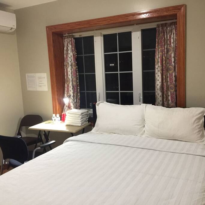 spotless room with brand new queen bed