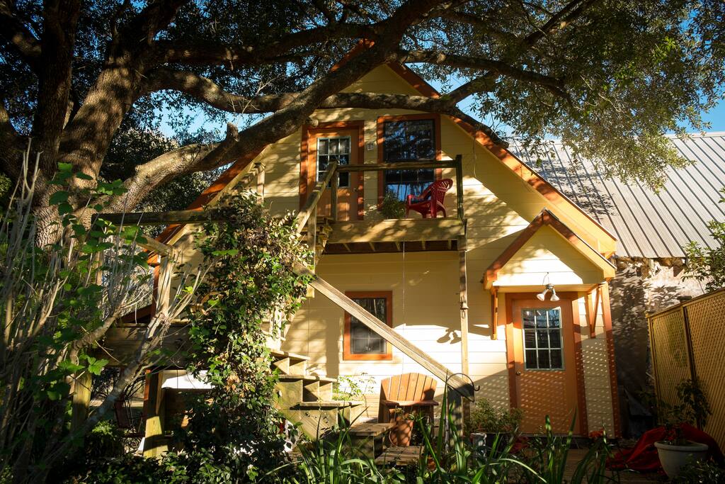 Outside of guest room and part of garden. 