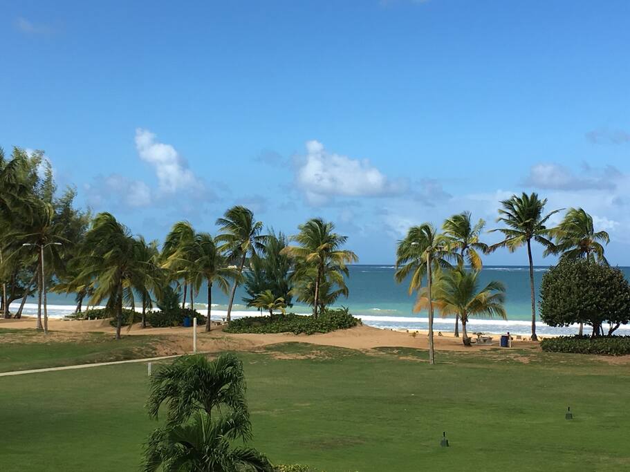 Ocean view from the apartment balcony.