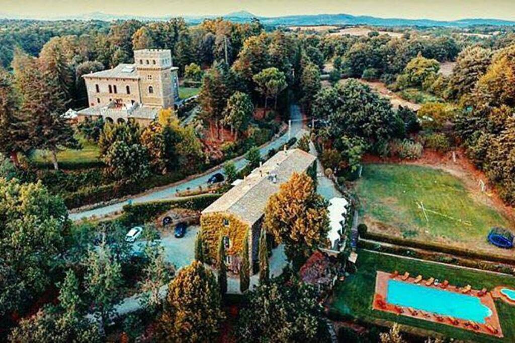 Vista dall'alto della location