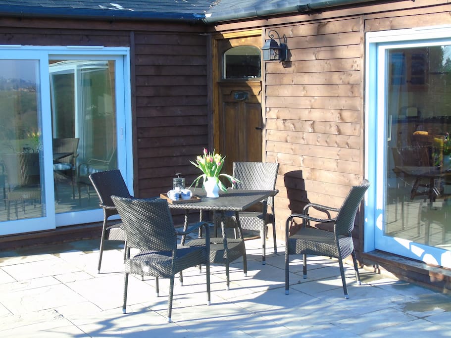 Entrance and patio
