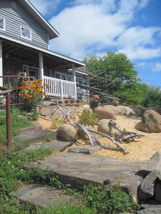 Stone steps leading to the house