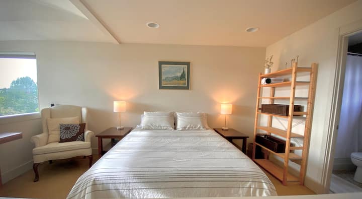 Airy master bedroom