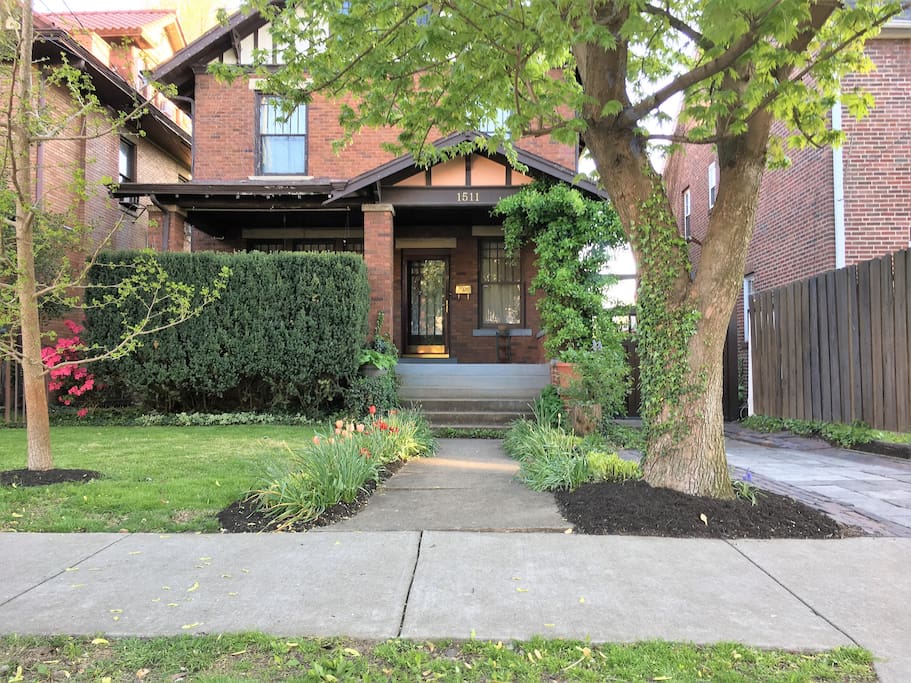 Front of the home, from the edge of the street.