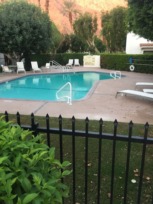 Look at your pool next door, usually pretty private