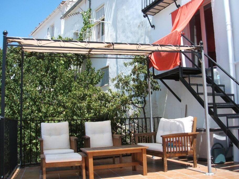 Gazebo on terrace