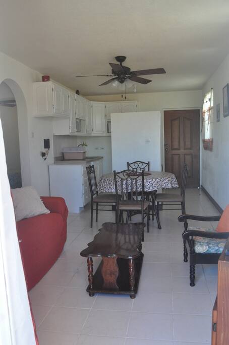 open plan living dining room