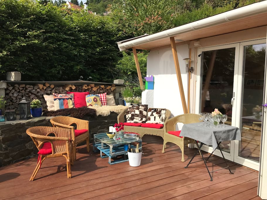 Outside the sun lounge/bedroom 6