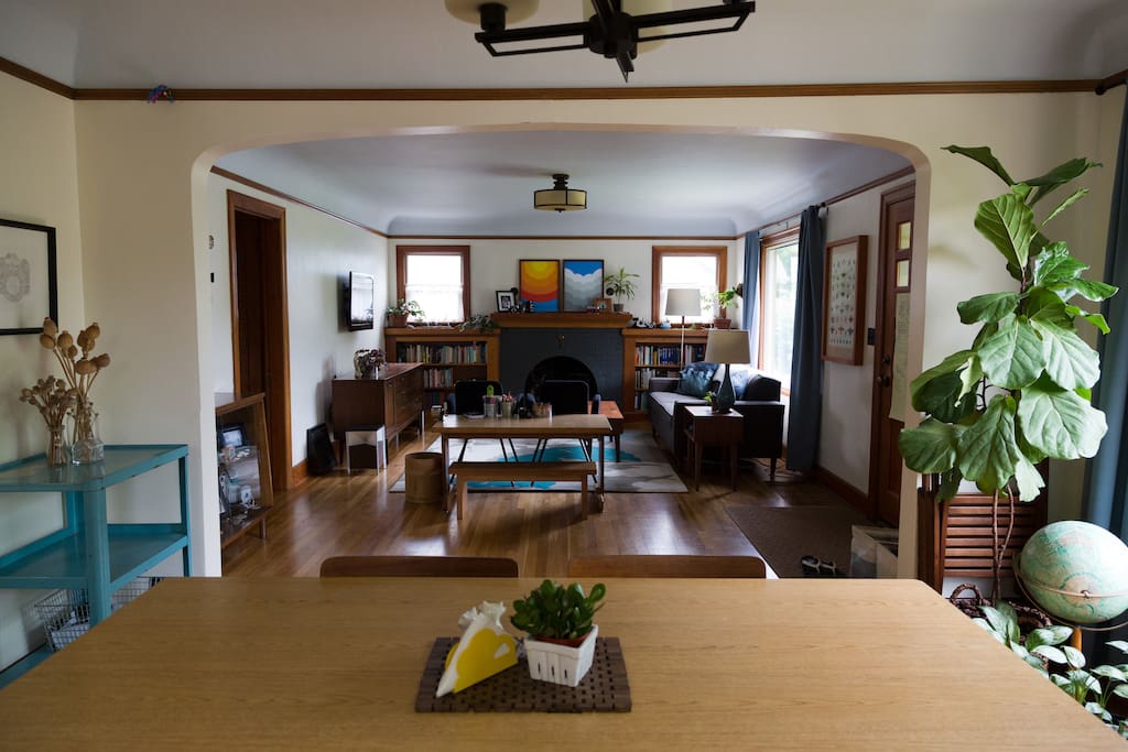 View of living room from dining room