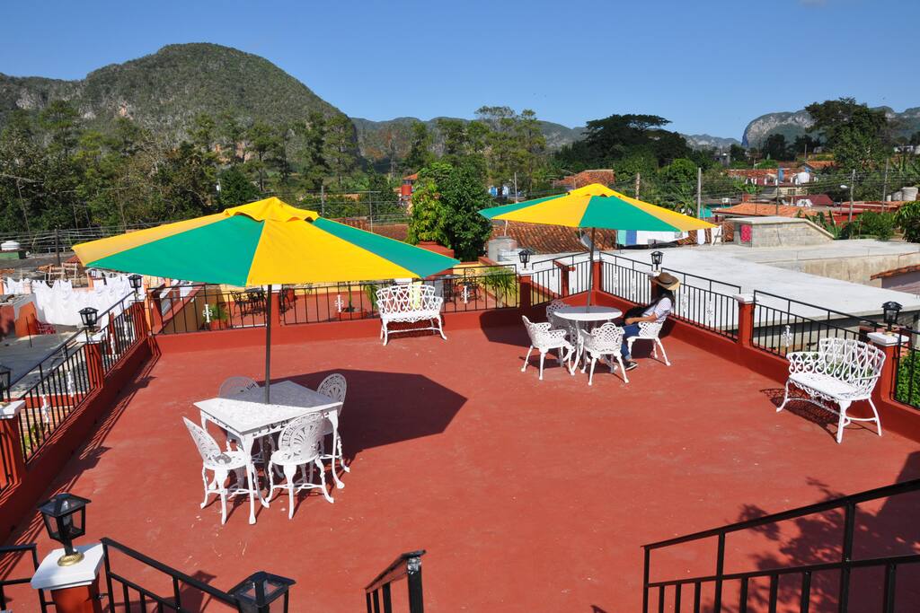 Terraza de la casa de alojamiento