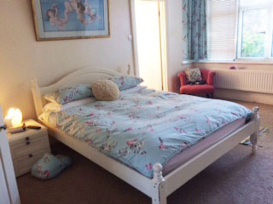 Large bright bay window