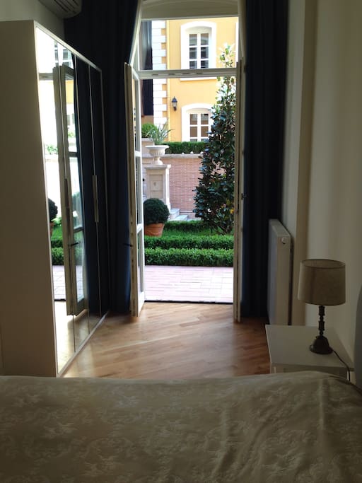 Garden view from the bedroom