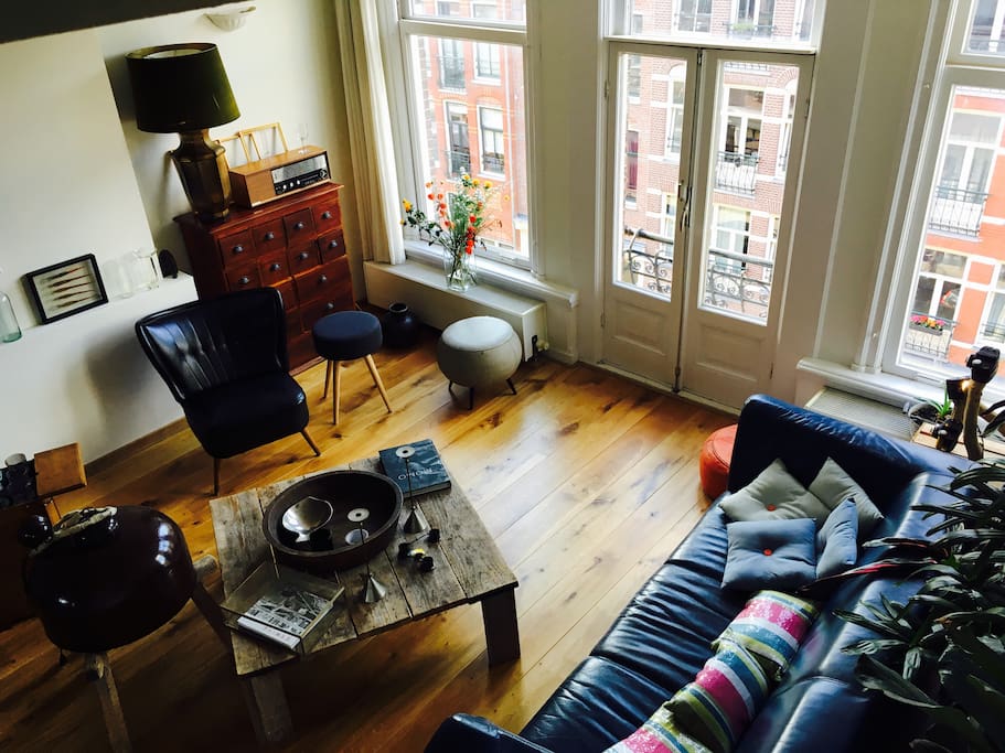 Living room view from the stairs