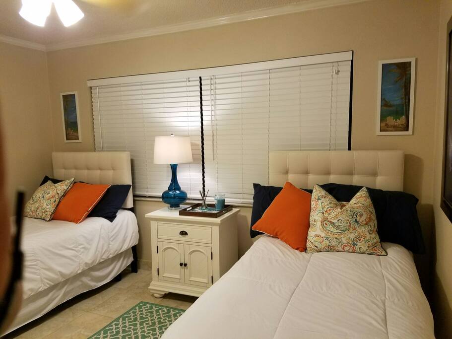 Peaceful beach decor.