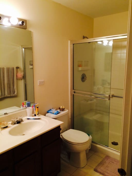 Private bathroom with shower