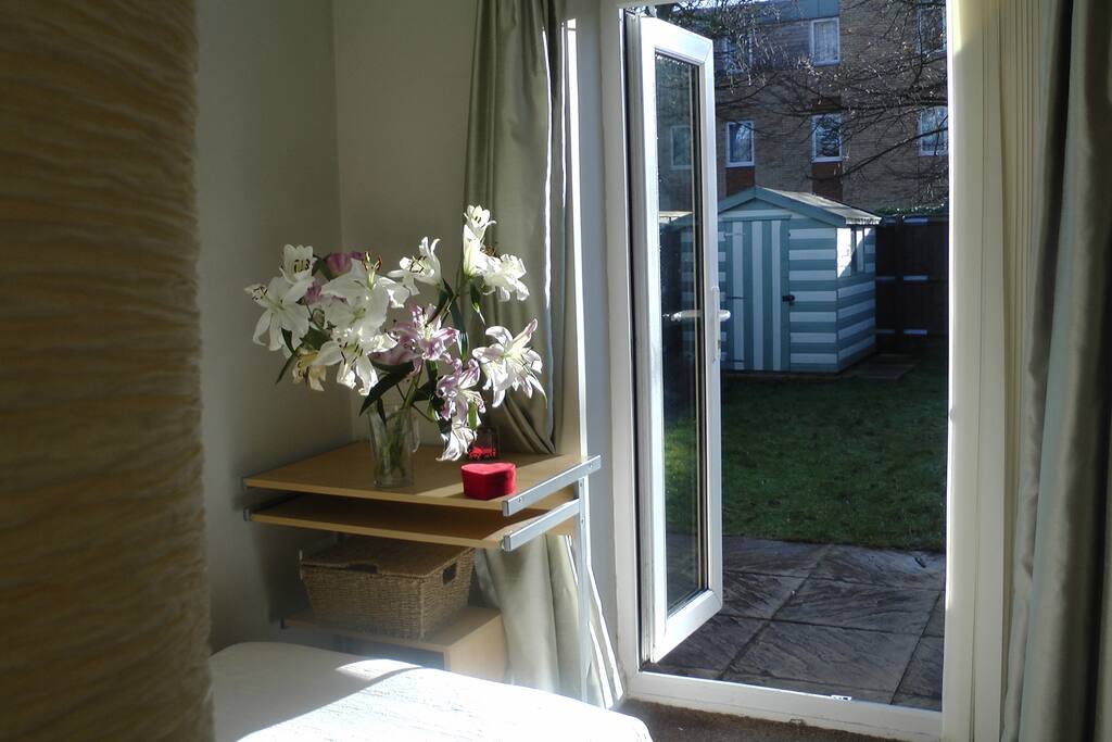 Your room, with lovely views to the garden