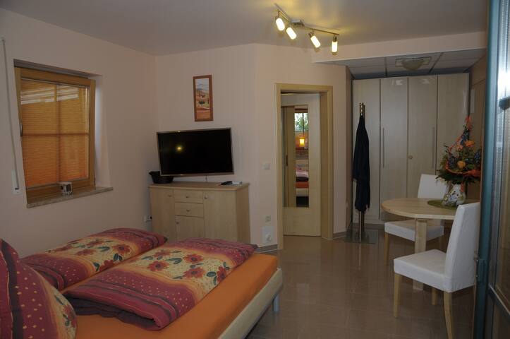 Haus Traumblick (Pleinfeld), Einzimmer-Appartement mit Freisitz und traumhaften Blick auf den Brombachsee