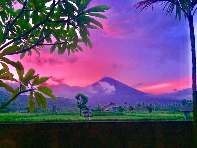 D’uma homestay - AC/Kitchen with vulcano view 1