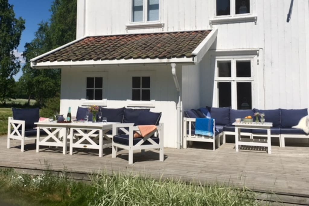 A comfortable outdoor terrasse for relaxing summer days