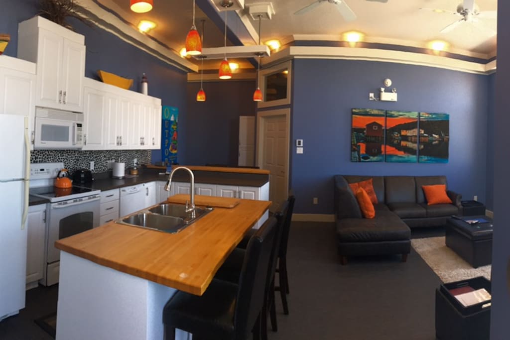 View of the Kitchen and Living area