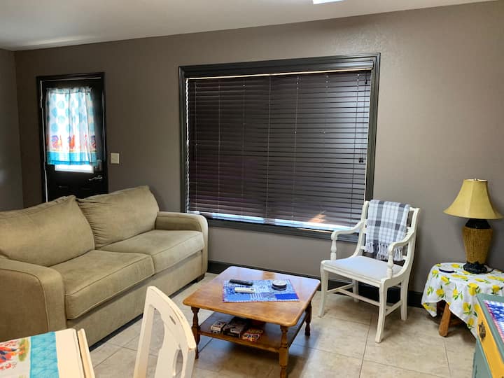 Sofa pull out for extra sleeping space 