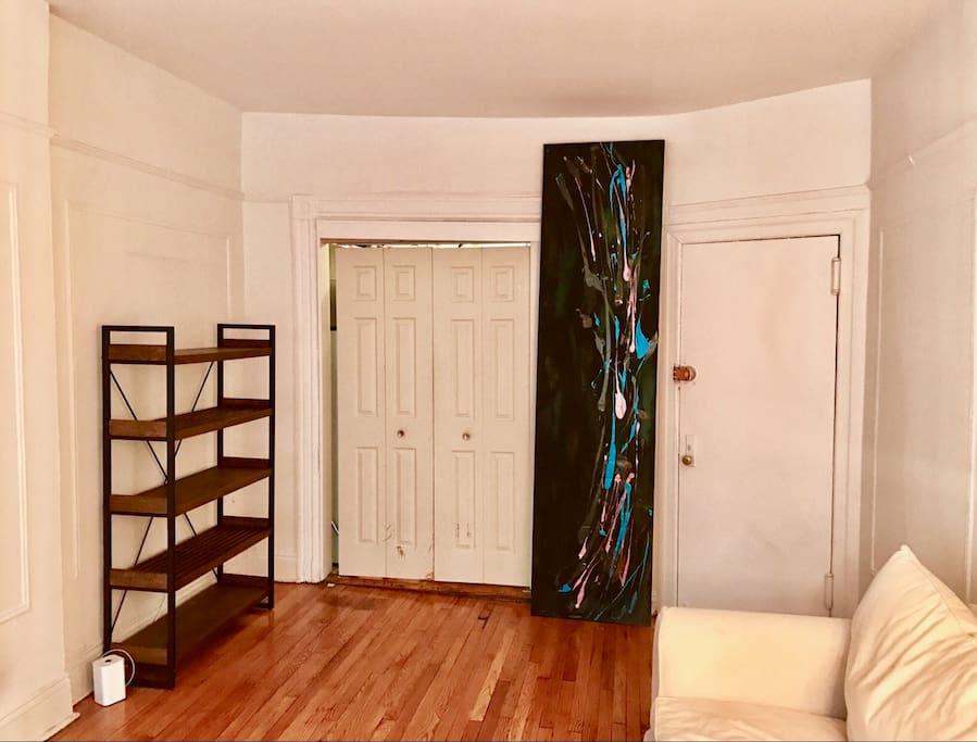 Guest room is right off the kitchen and includes a private entrance directly to the stairwell.