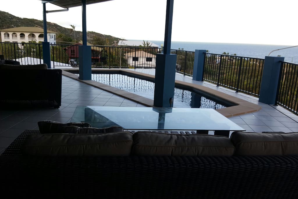 Relax by the pool on the deck