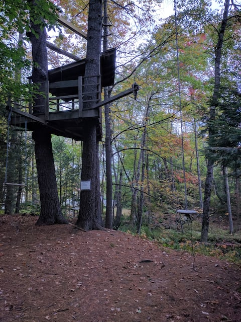 Adventure Tree House with Zip-Line and Swings