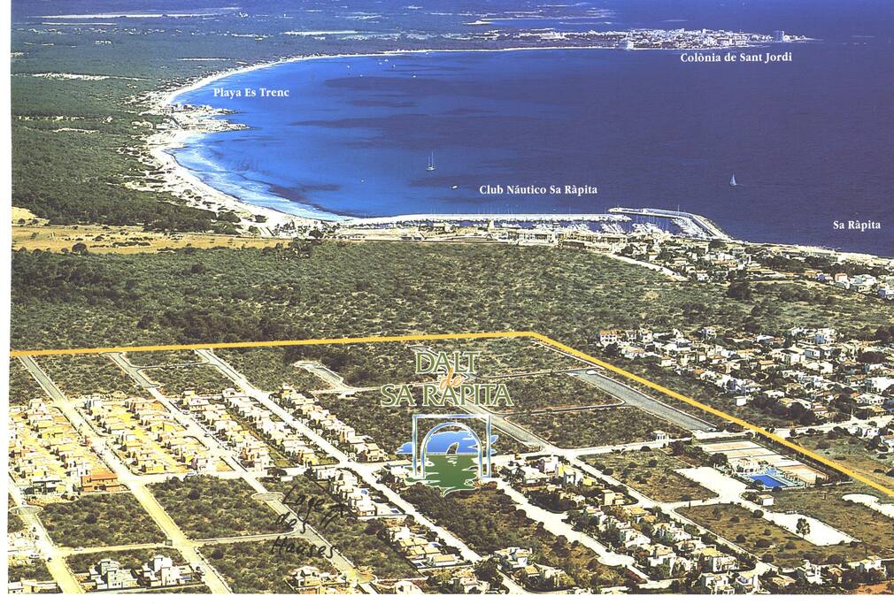 Sa Ràpita, Strand Es Trenc und Naturschutzgebiet im Hinterland (Aufnahme von Projektentwickler Taylor Woodrow)