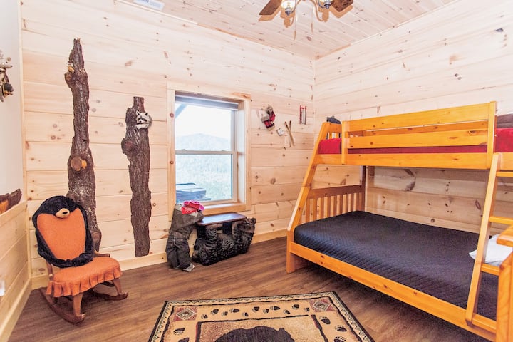 Bunk Bed Twin over Full -  1st Floor
Also, a twin mattress that sits on the floor under the bed   (5 of 5 Bedrooms)