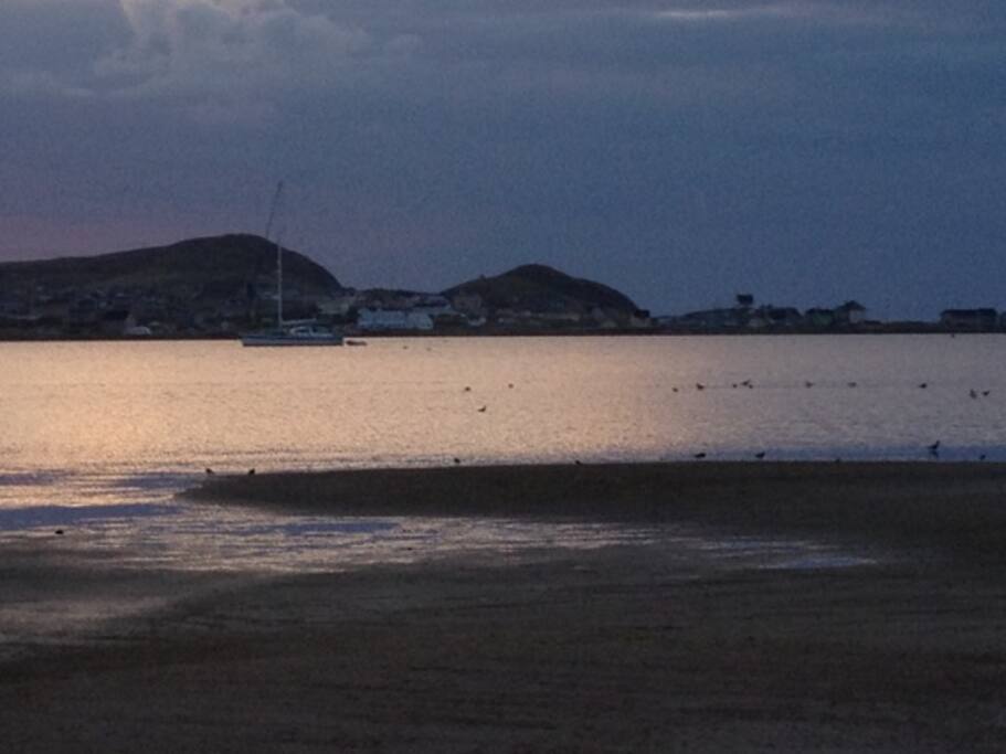 The evening view