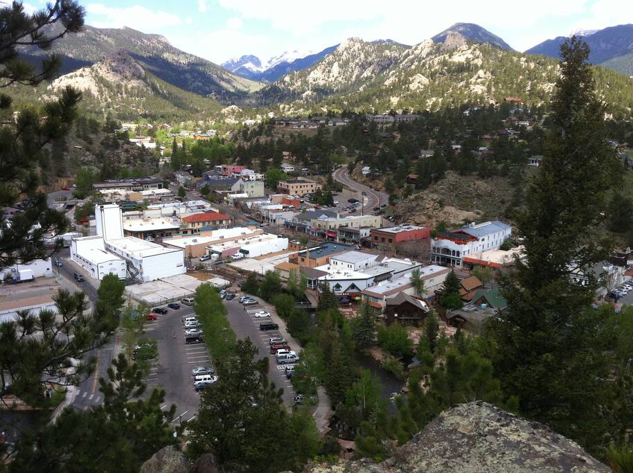 A short stroll to the storied historic district of Estes Park, CO.