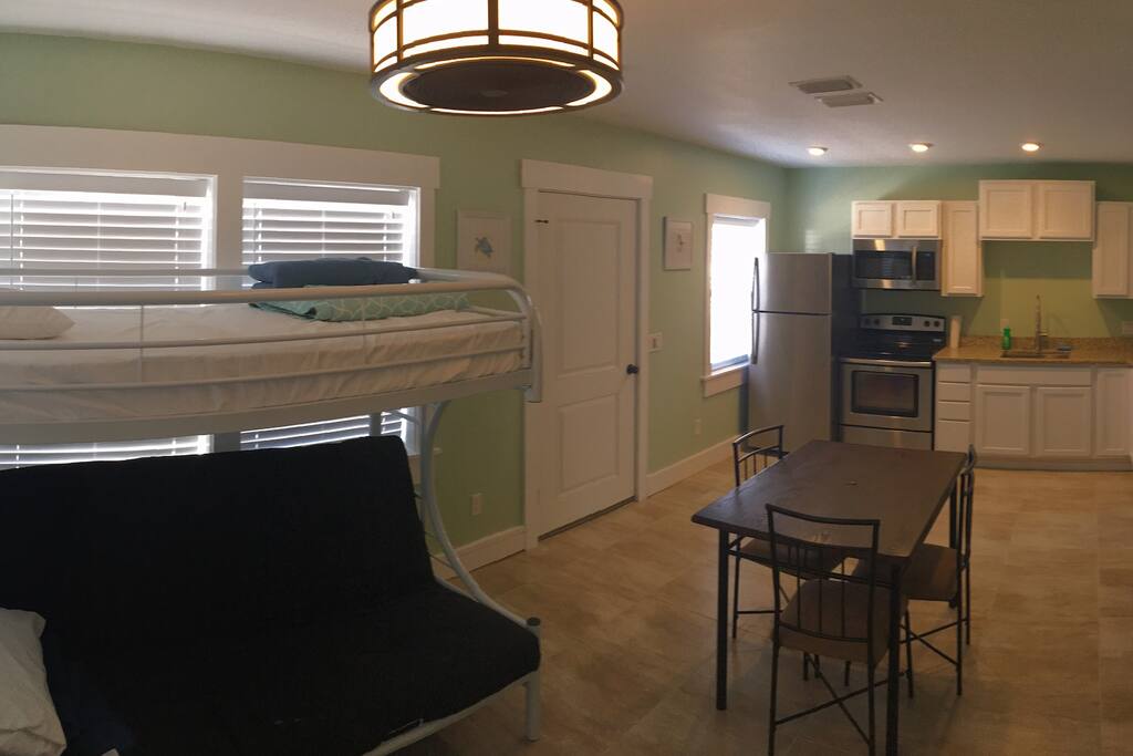 Living Room with Twin Bed Bunk with Full Futon Bed