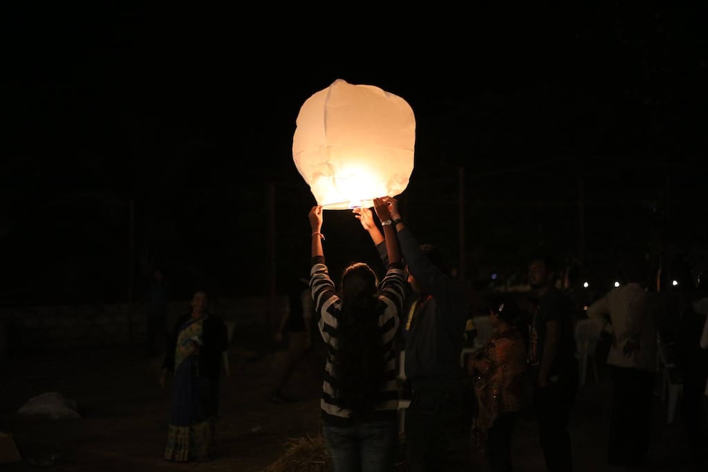 sky lanterns during our new year celebration
