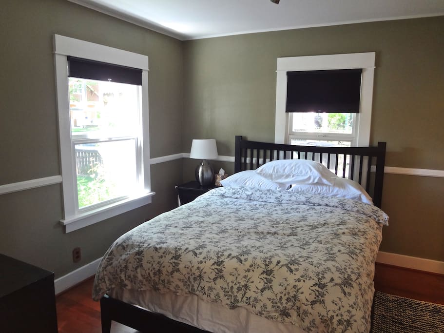 Bedroom 1: Queen bed with memory foam topper and fine linens