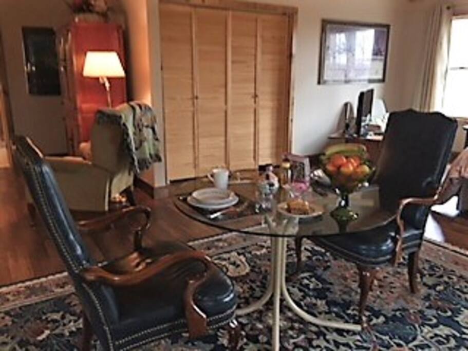 Dining table in great room