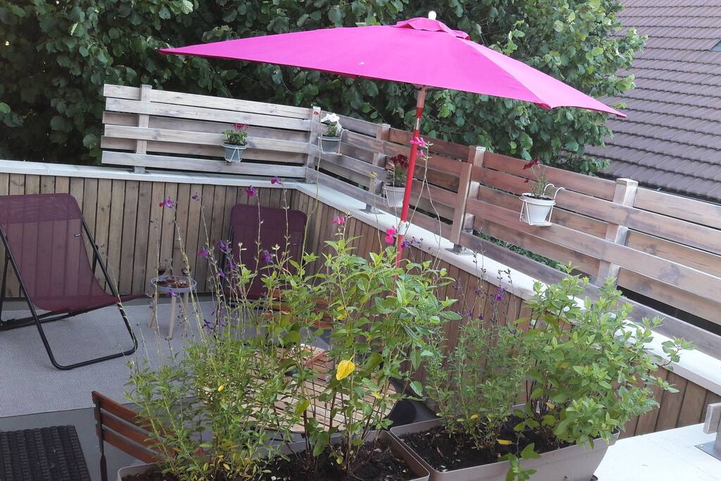 Terrasse au calme 12m²