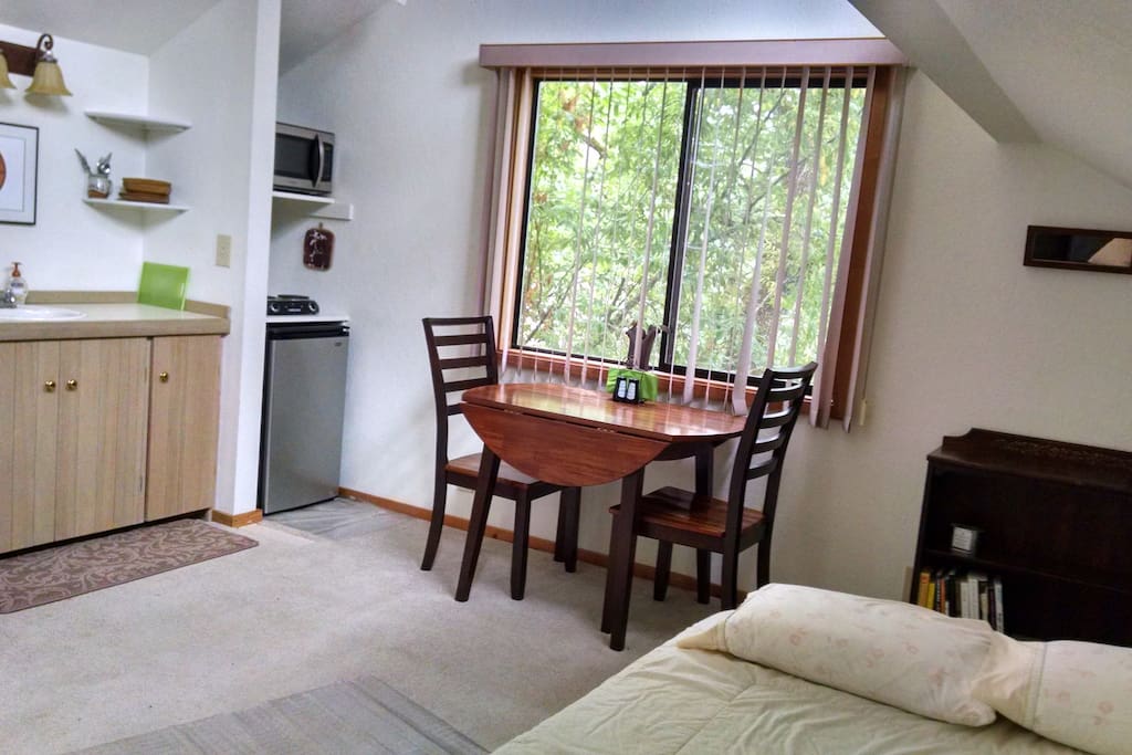 Kitchen and eating area